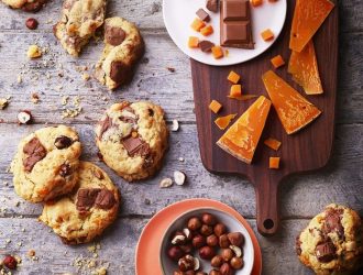 Recette des Cookies Noisettes Pralinés et Chocolat