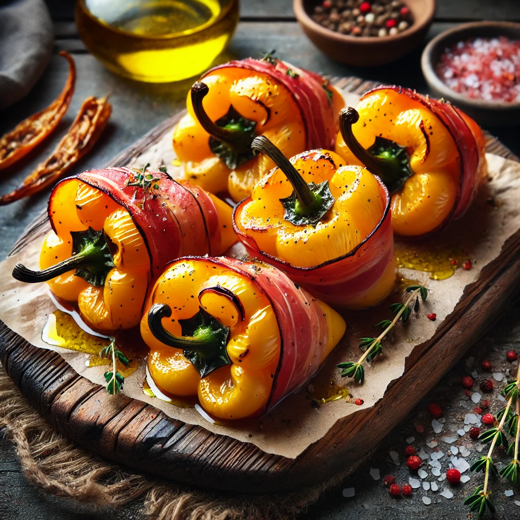 Recette des Piments Doux Rôtis et Coppa