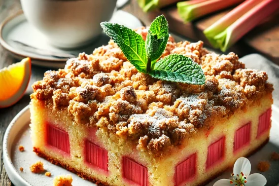 recette de La rhubarbe en Crumb Cake