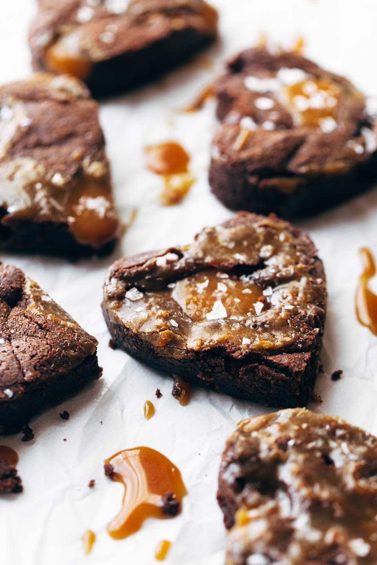 Brownies au caramel salé