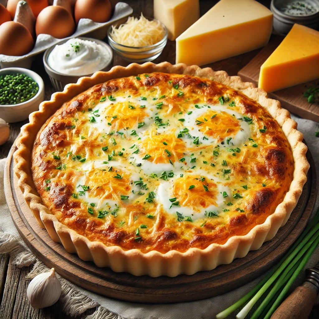 Quiche aux Trois Fromages