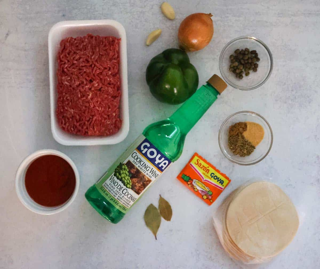 ingredients Empanadas de bœuf haché