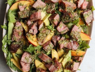 La recette de la Salade de roquette et steak