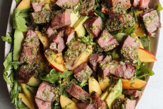 La recette de la Salade de roquette et steak