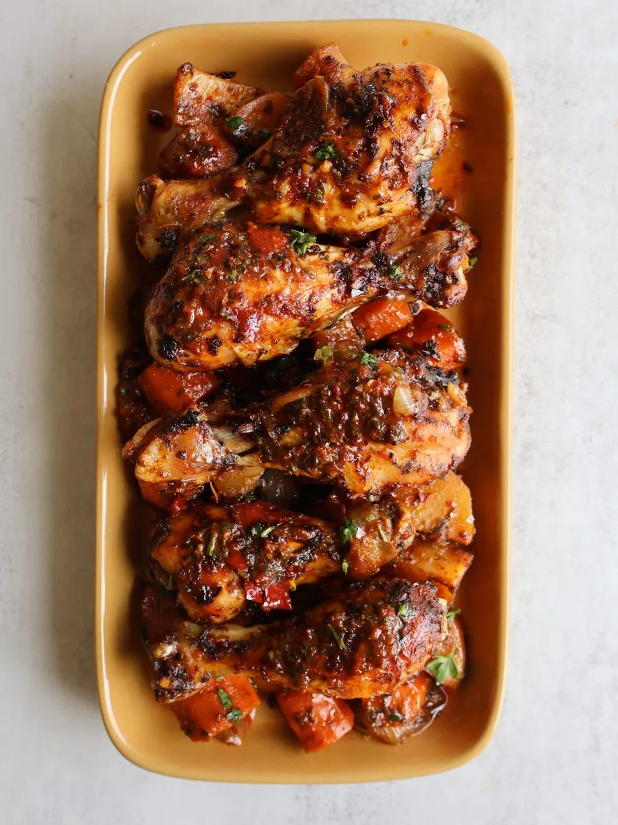 Recettedu Poulet à la harissa et légumes