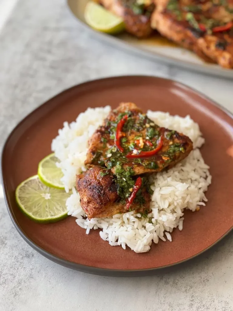 plat final du Poulet au chili et citron vert