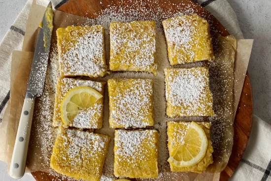 Recette des Barres au citron sans gluten