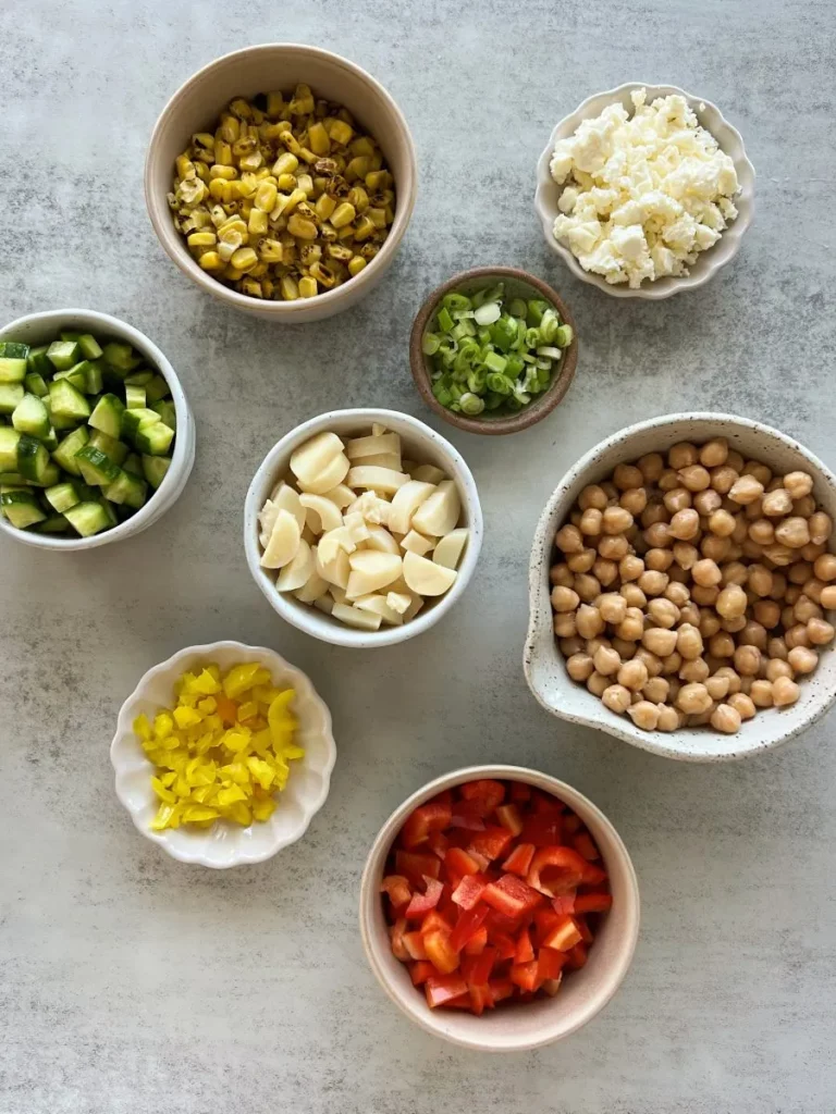 Ingrédients de la Salade de Garnitures 