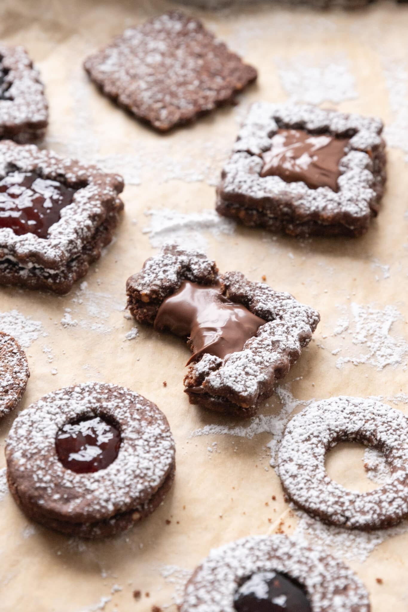 Recette de Biscuits Linzer Chocolat Noisette