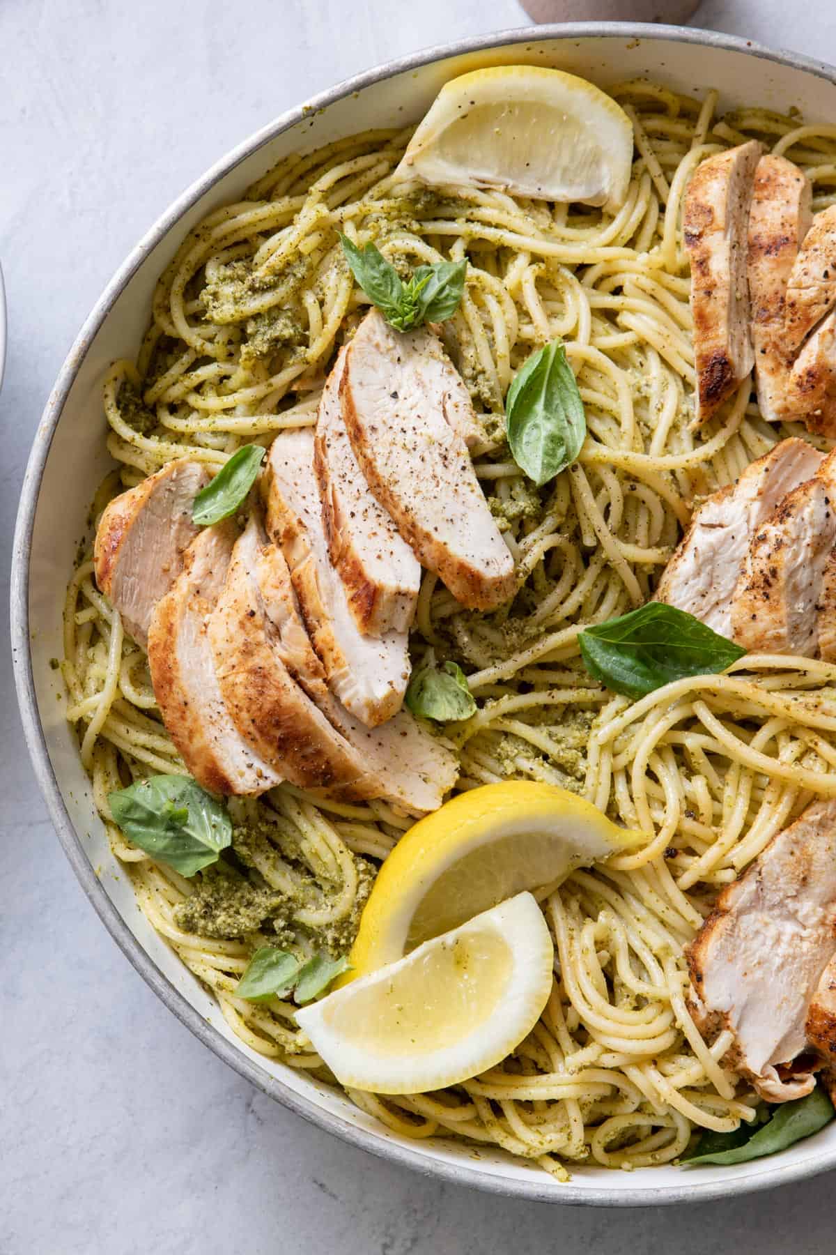 La recette pâtes au pesto avec poulet