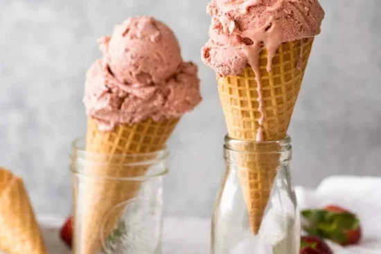 Recette de la glace à la fraise