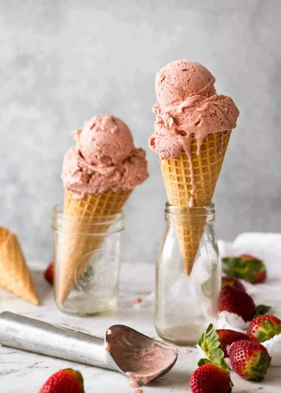 Recette de la glace à la fraise