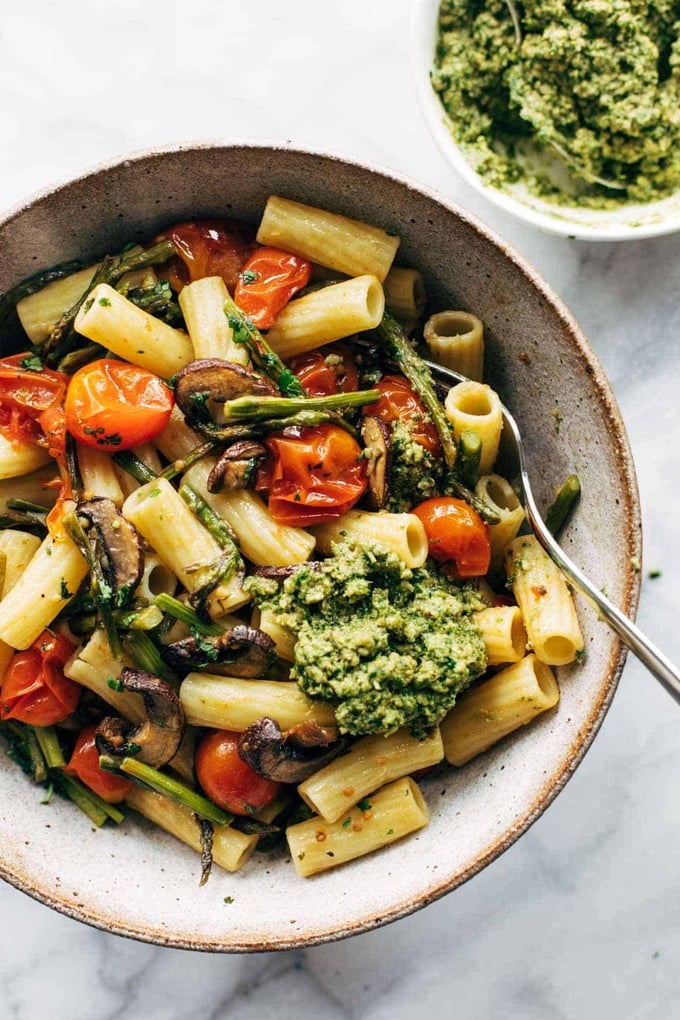 Resultat des Pâtes au pesto de noix