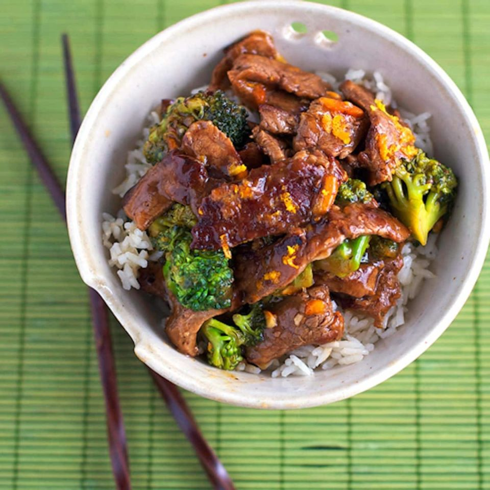 riz avec brocoli et viande