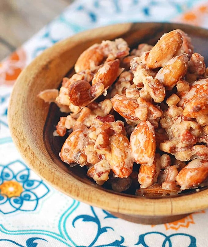 amandes enrobé à la vanille