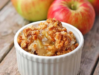 crumble et pommes