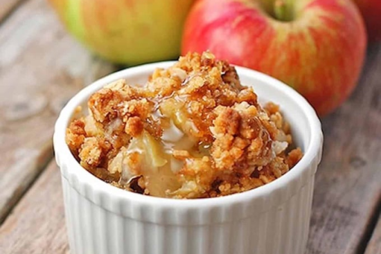 crumble et pommes