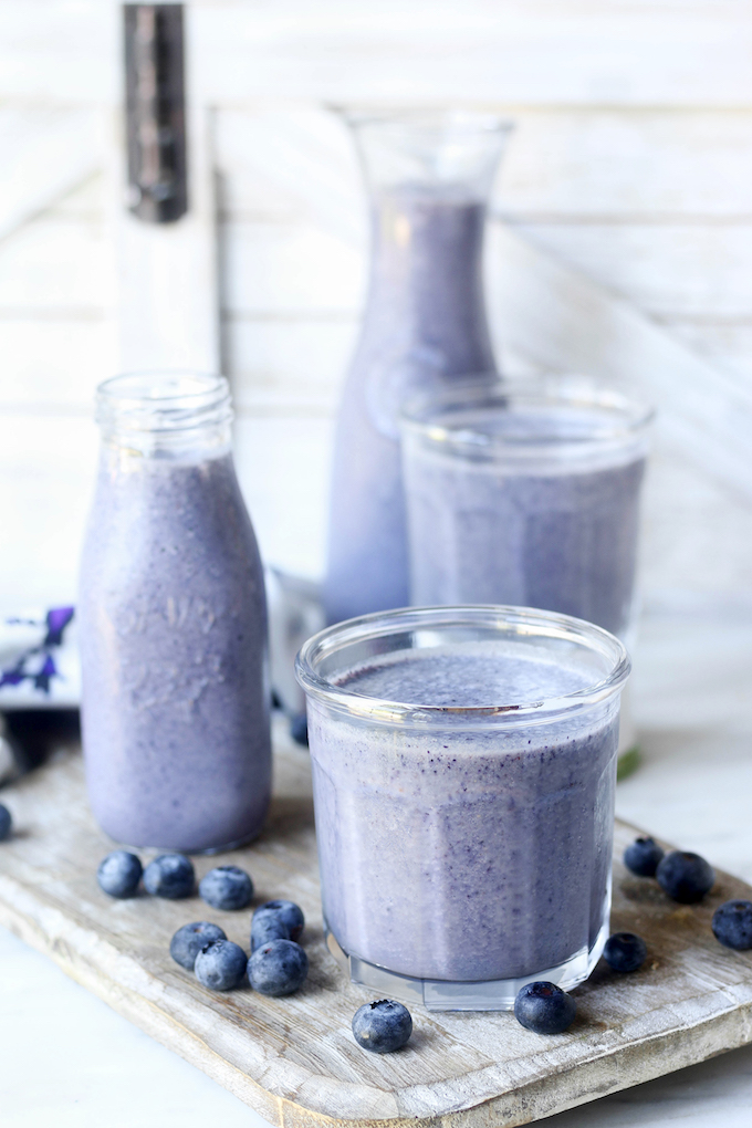 Smoothie Banane Myrtille Sauvage