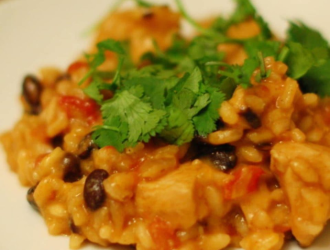 Risotto aux haricots noirs et au fromage