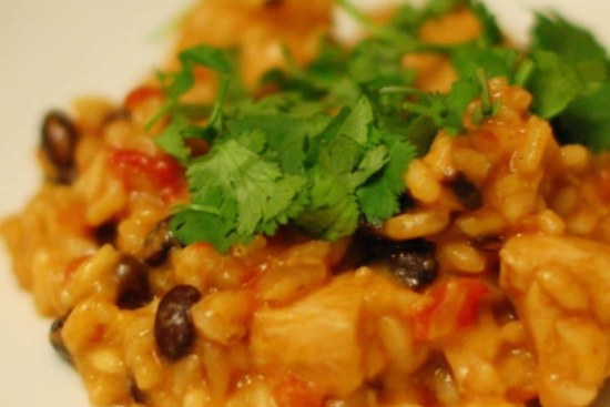 Risotto aux haricots noirs et au fromage