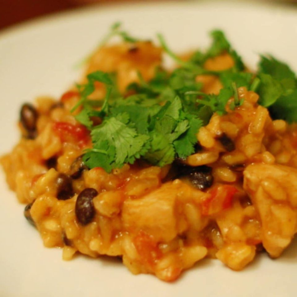 Risotto aux haricots noirs et au fromage