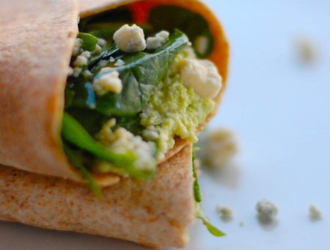 Wrap à l'edamame et au houmous