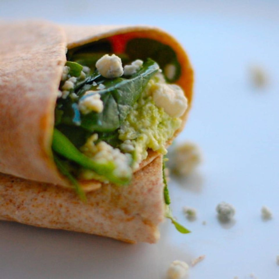 Wrap à l'edamame et au houmous