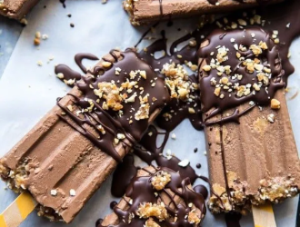 Esquimaux au Chocolat Marbrés au Beurre de Cacahuète