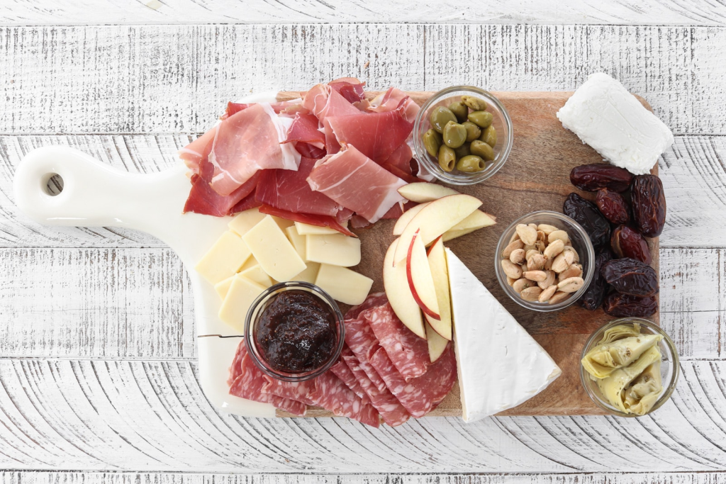 fromage; olives,jambon; pommes