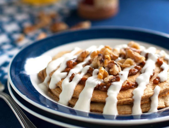 pancakes roulés à la cannelle