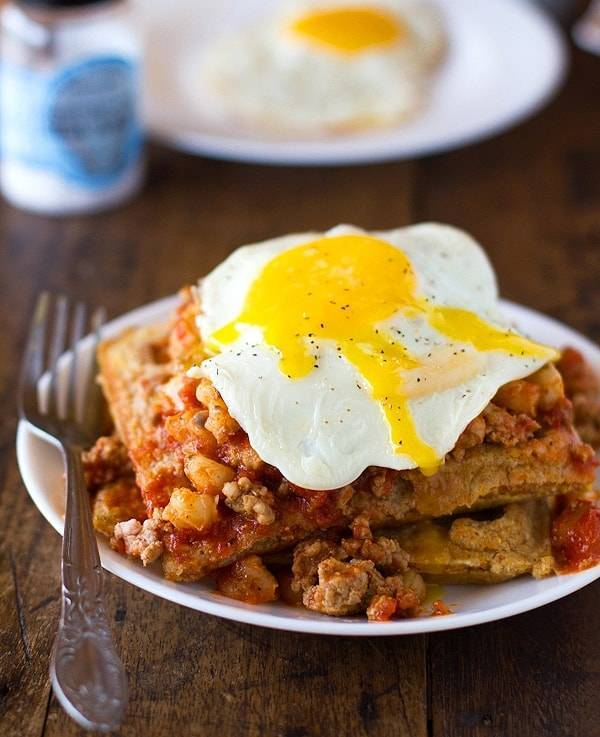 gaufres au chili et au pain de maïs