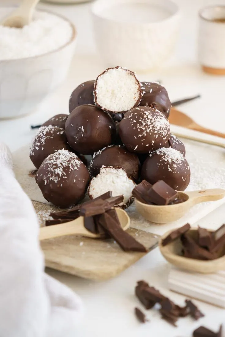 Boules de chocolat à la noix de coco