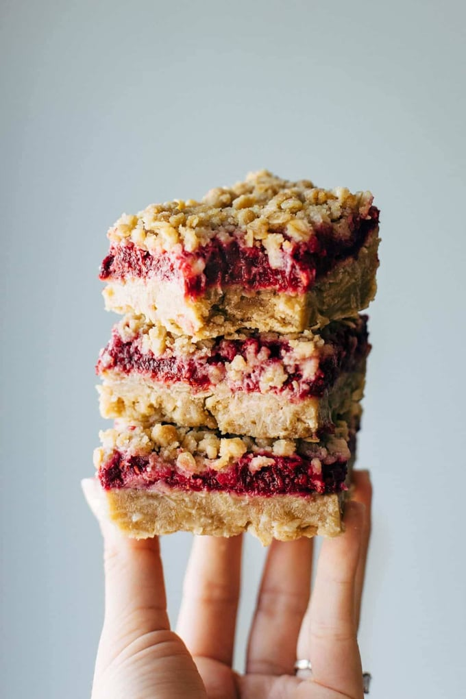 Barres Crumble aux Framboises Faciles et Rapides