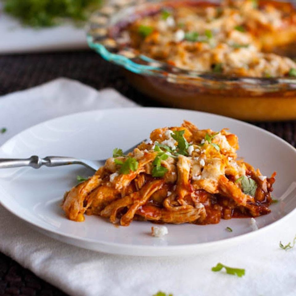 assiette de Tamale Pie au Poulet