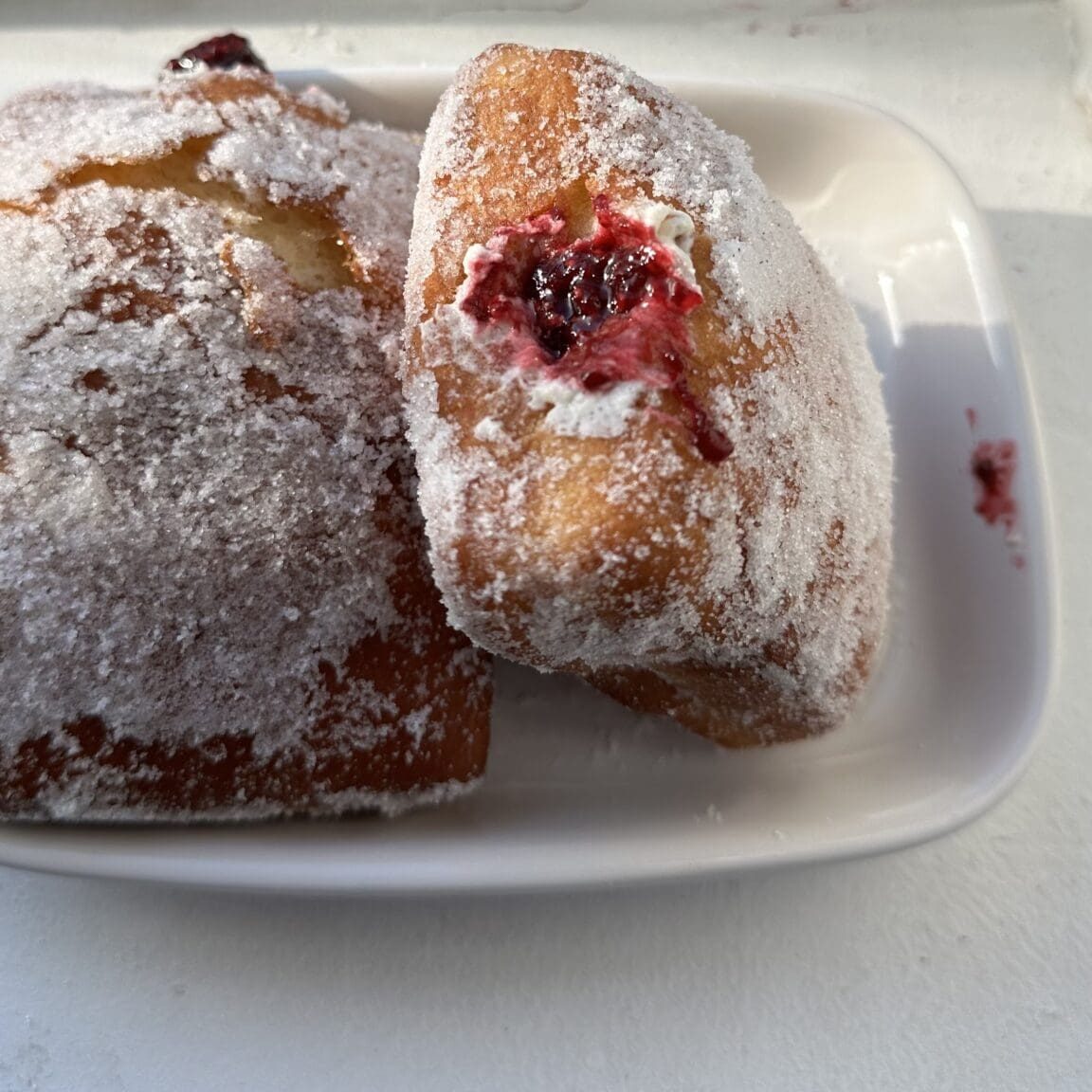 Réultat final de Beignets fourrés à la crème et confiture