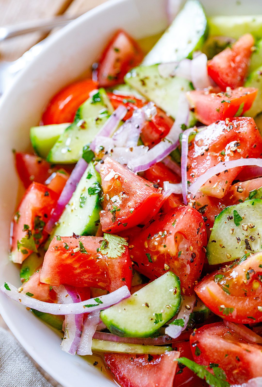 La recette de la Salade Tomate et Concombre