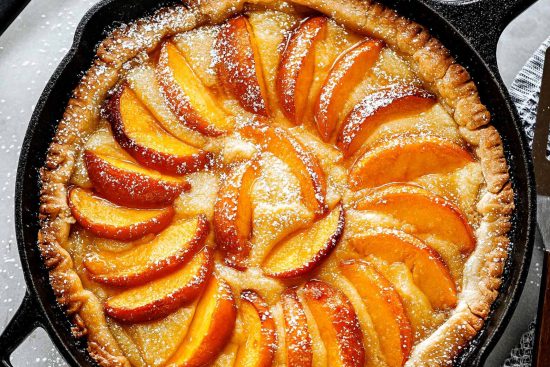 La recette de la Tarte aux Pêches à la Frangipane