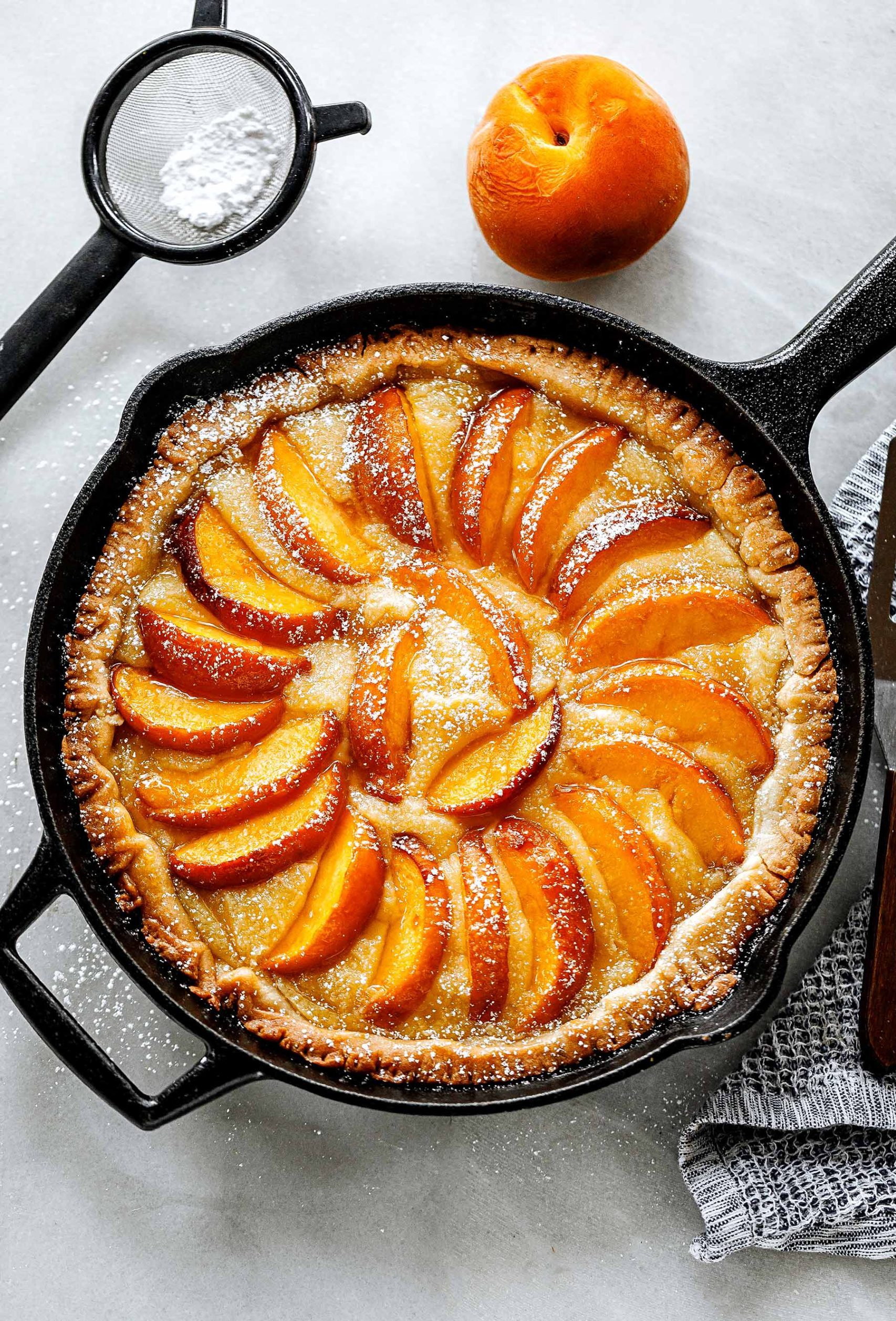 La recette de la Tarte aux Pêches à la Frangipane