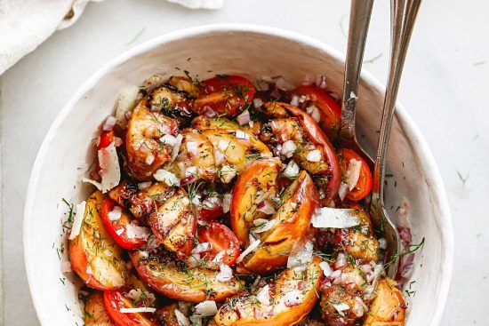 La recette de la Salade de Pêches Grillées