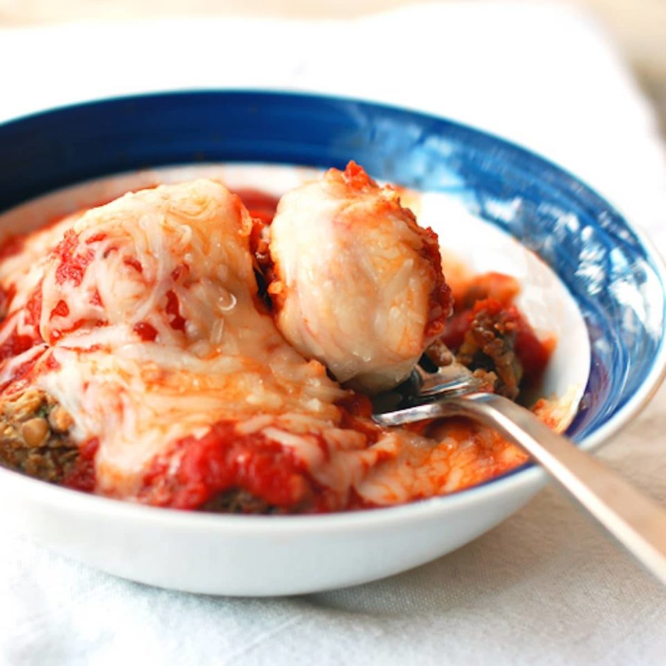 boulettes sans viande au fromage avec marinara