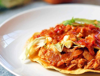 tostadas au poulet