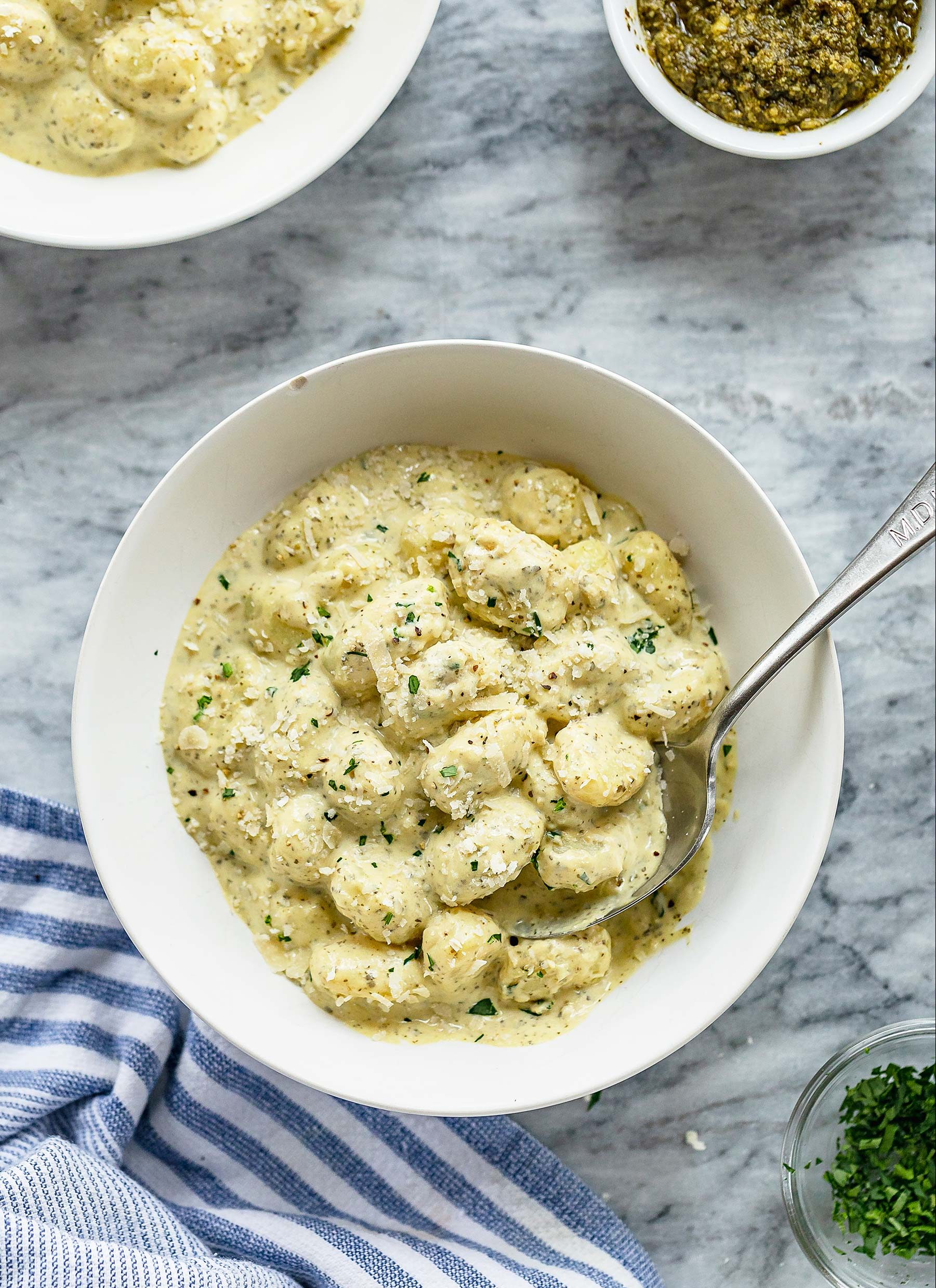 La recette des Gnocchis au Pesto Crémeux