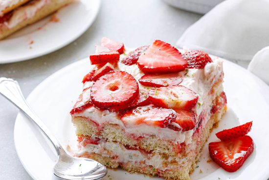 La recette de Gâteau aux Fraises Sans Cuisson