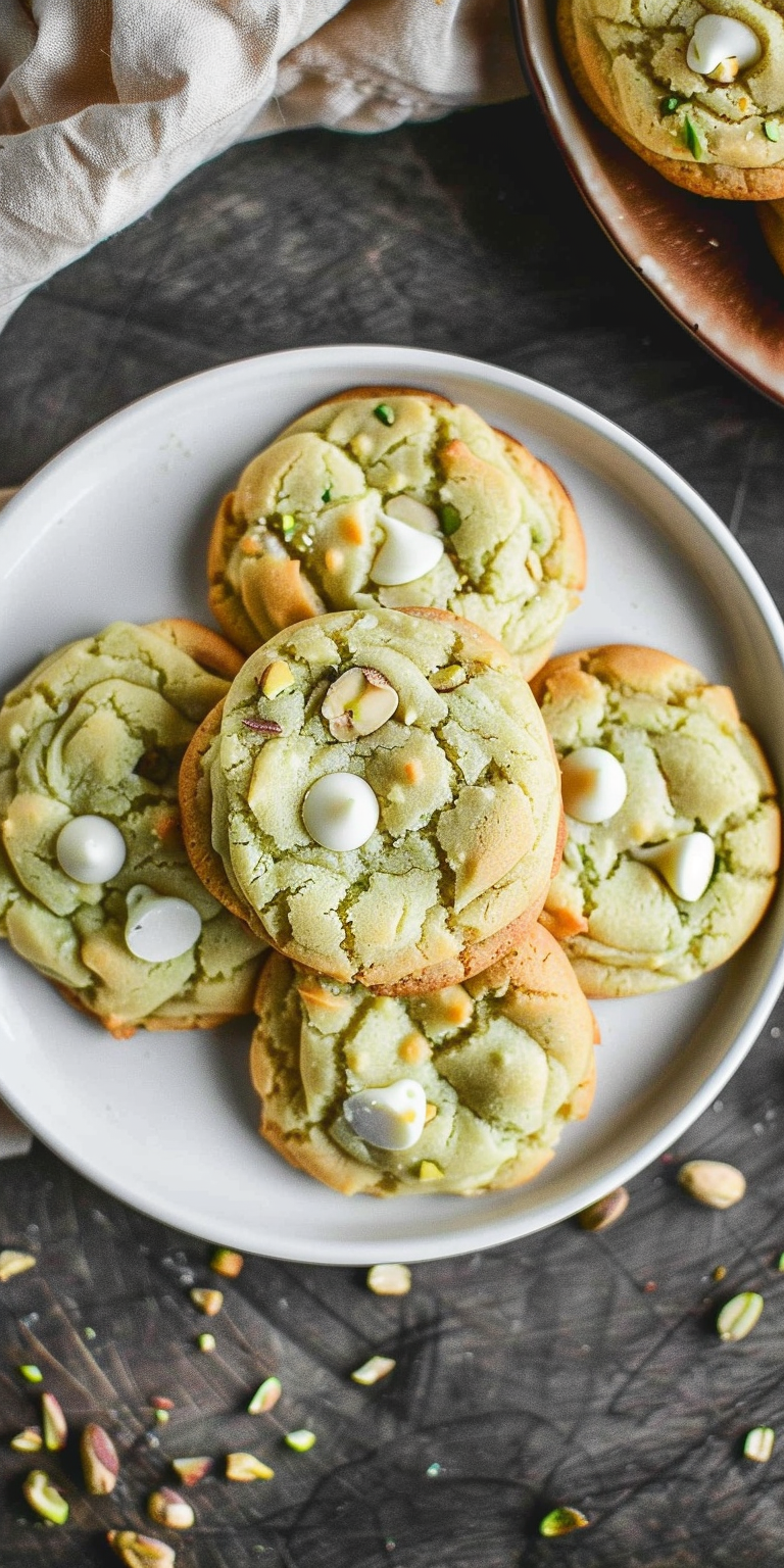 Recette des Cookies aux Pistaches et Pépites de Chocolat Blanc